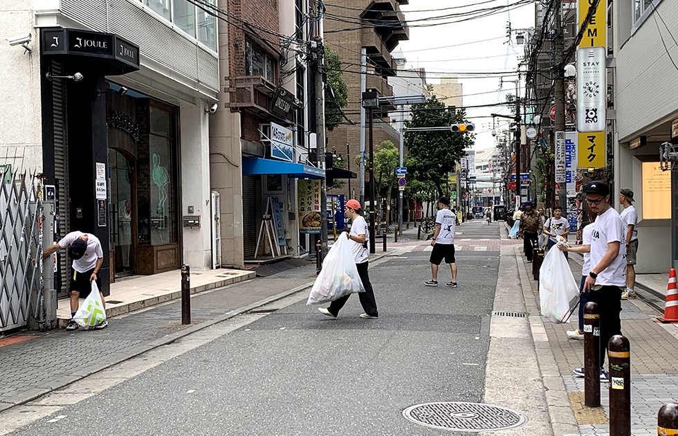 SPOTAKA アメ村クリーン活動！”NO MORE PLASTIC”